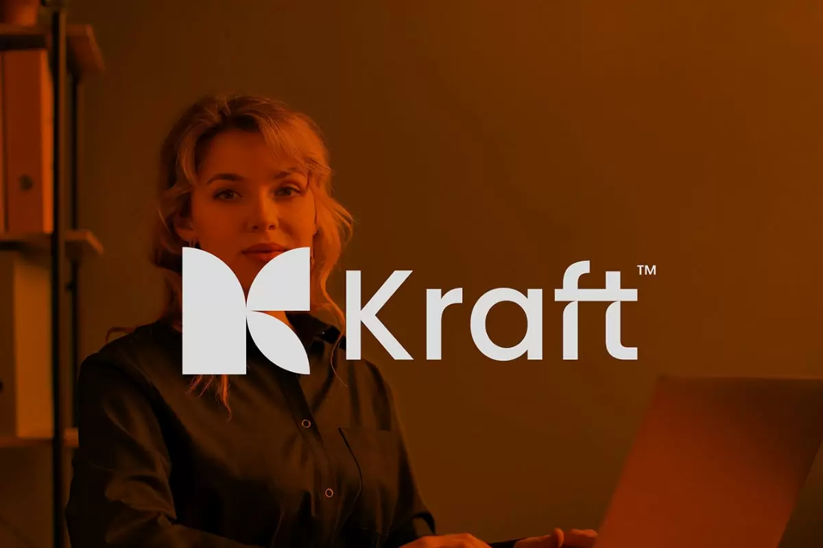Kraft科技反白logo